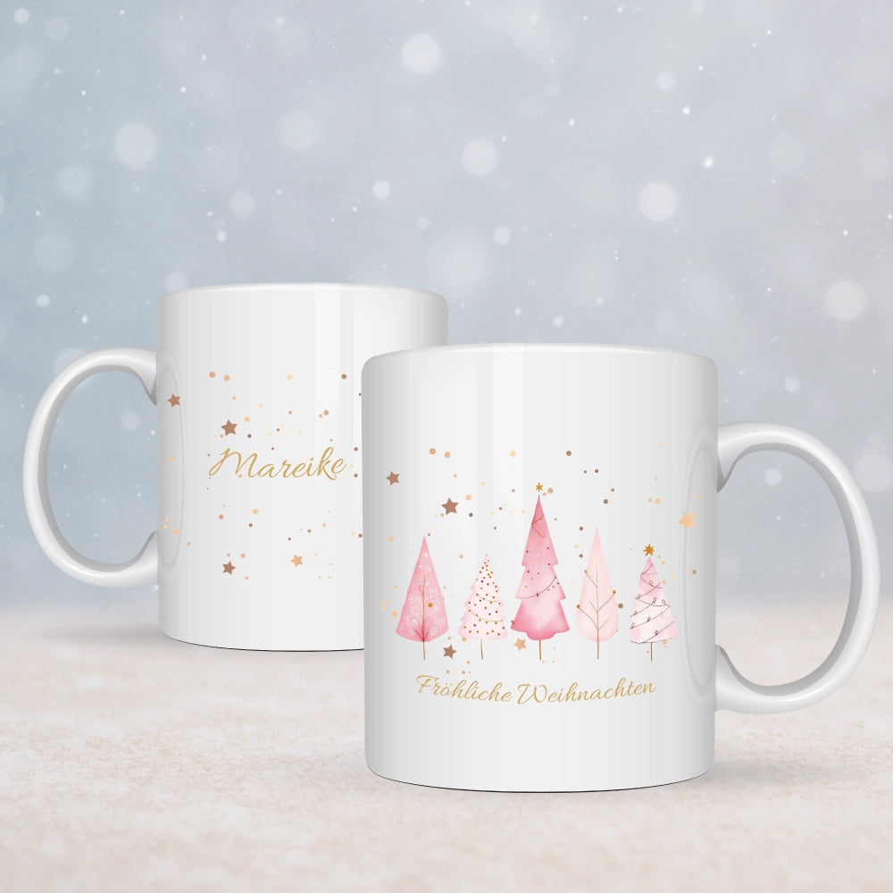 Personalisierte Weihnachtstasse "Fröhliche Weihnachten"