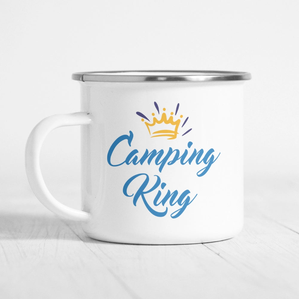Emaille-Tasse "Camping King"