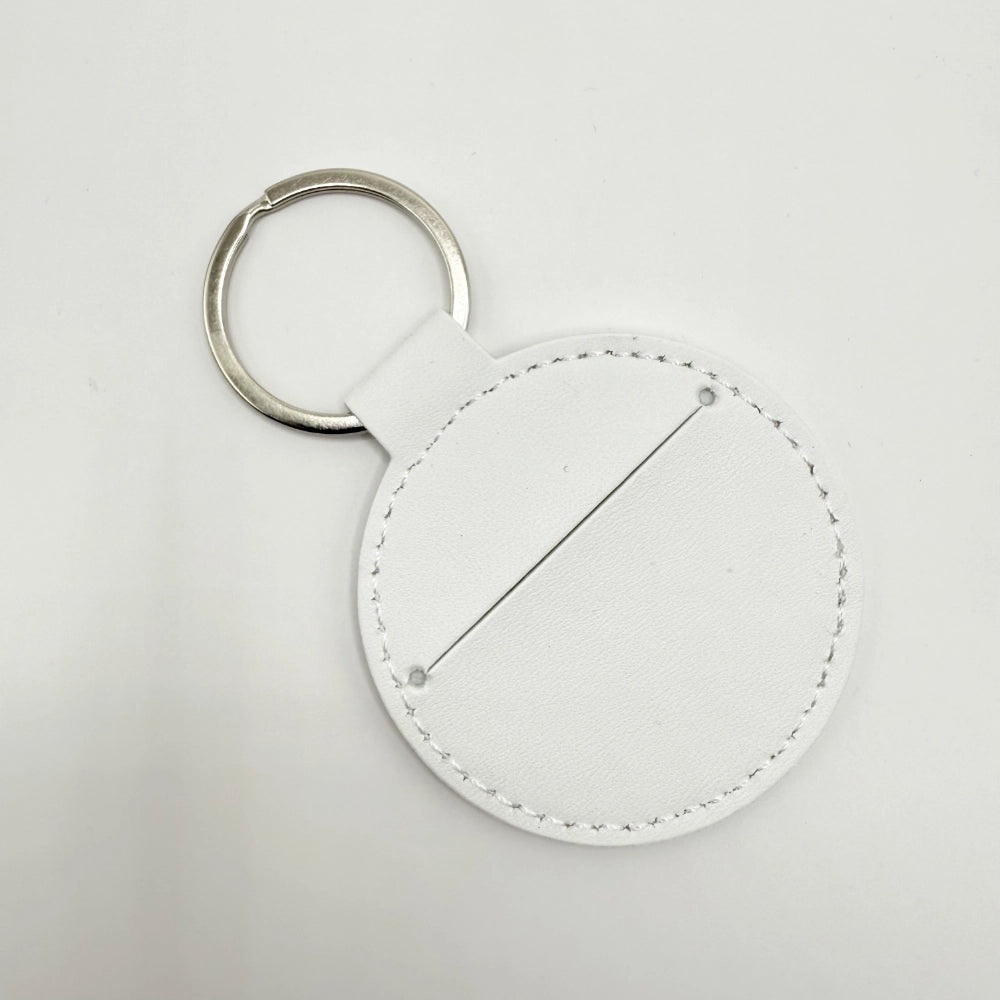 Runder Schlüsselanhänger mit Fach für Chip "Rendsburg Kompass"