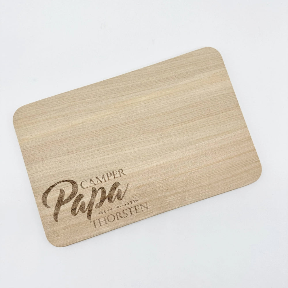 Personalisiertes Frühstücksbrettchen "Camper Papa"