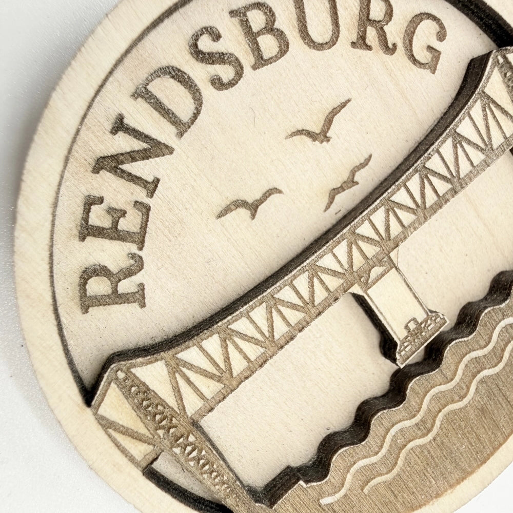 Doppelschicht-Magnet "Hochbrücke Schwebefähre Rendsburg"