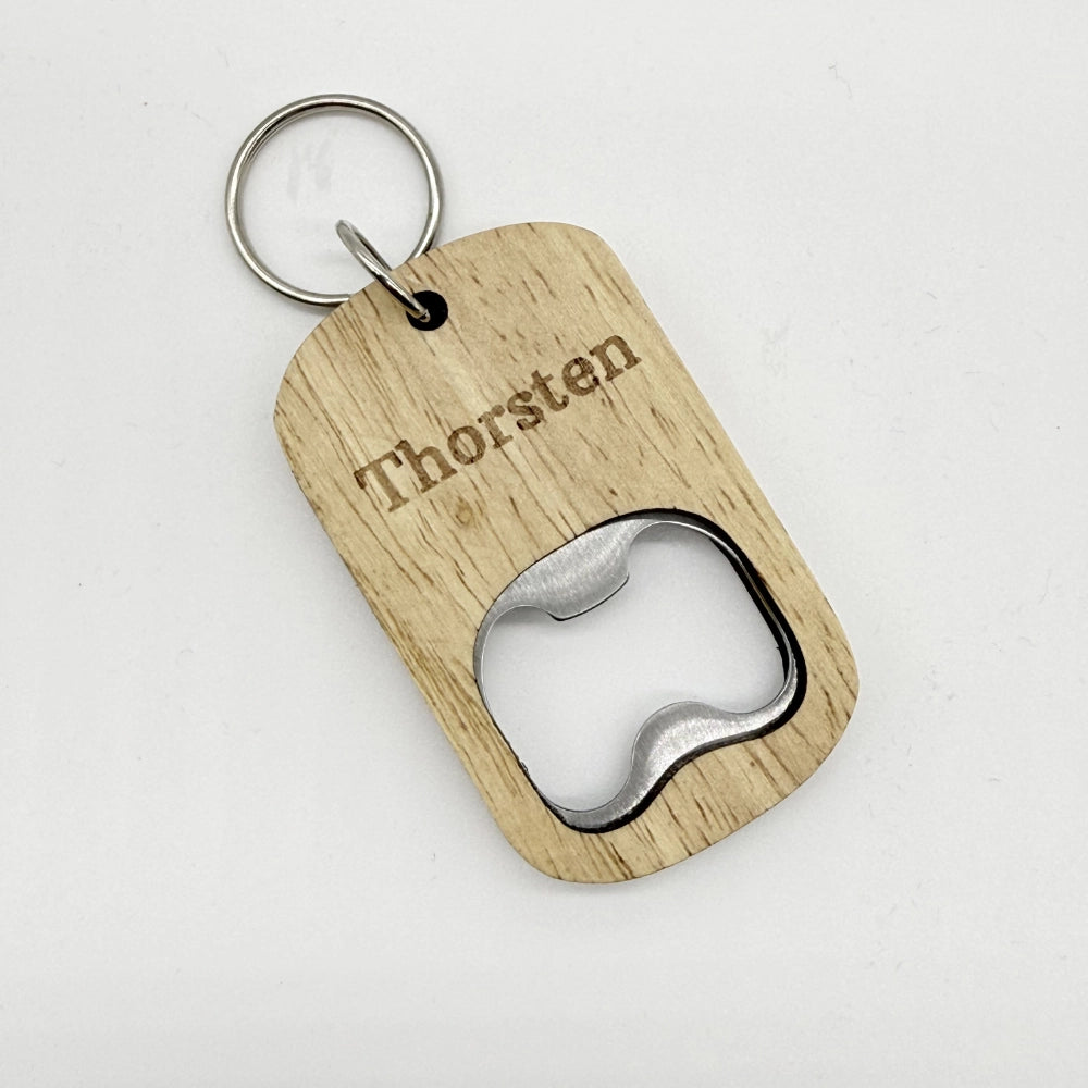 Personalisierter Flaschenöffner Schlüsselanhänger "Steuerrad"