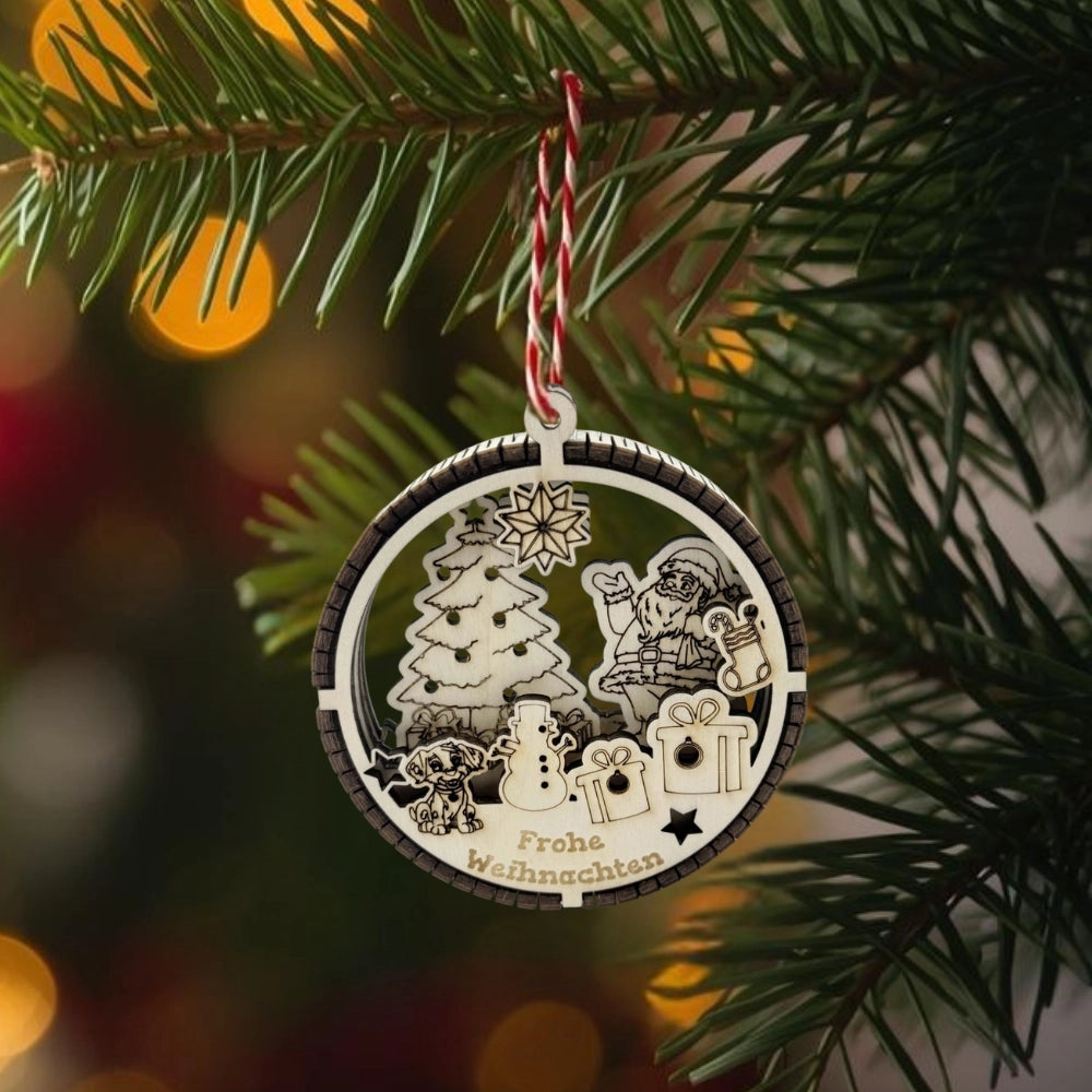 3D Holz-Ornament Weihnachtsschmuck