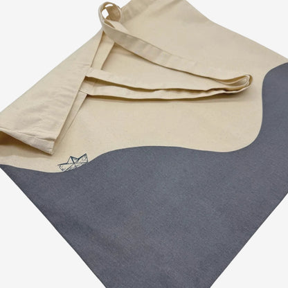 Große Bio-Baumwolltasche "Papierboot" - in 2 Farben erhältlich