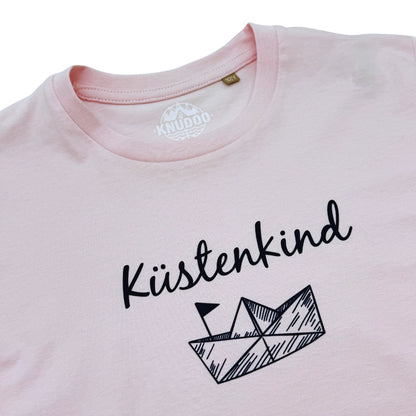 Kinder Bio T-Shirt "Küstenkind" rosa