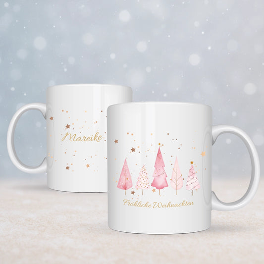 Personalisierte Weihnachtstasse "Fröhliche Weihnachten"