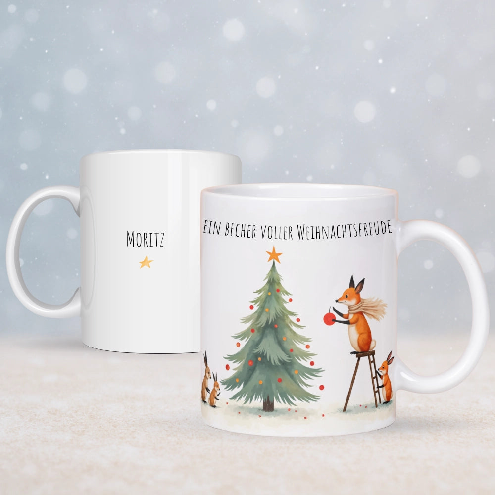 Personalisierte Weihnachtstasse "Weihnachtsfreude"