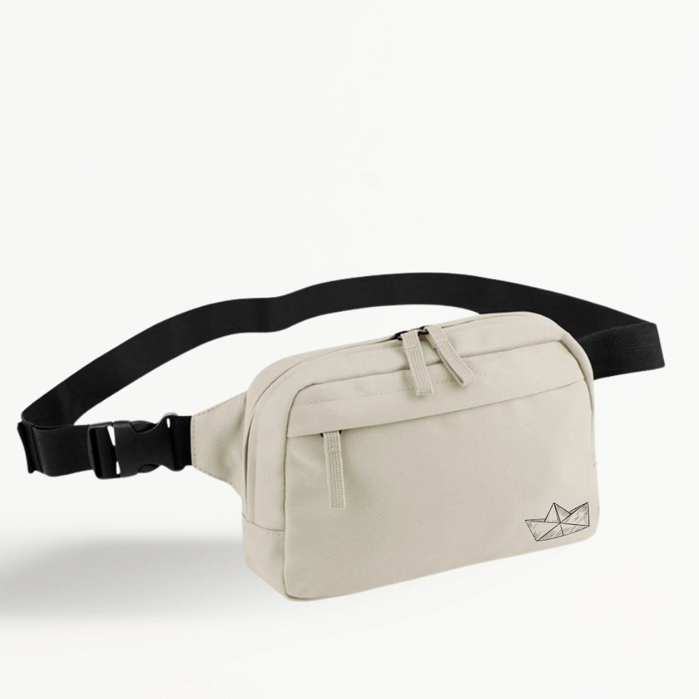 Große recycelte Bauchtasche / Crossbody-Tasche "Papierboot" - in 5 Farben erhältlich