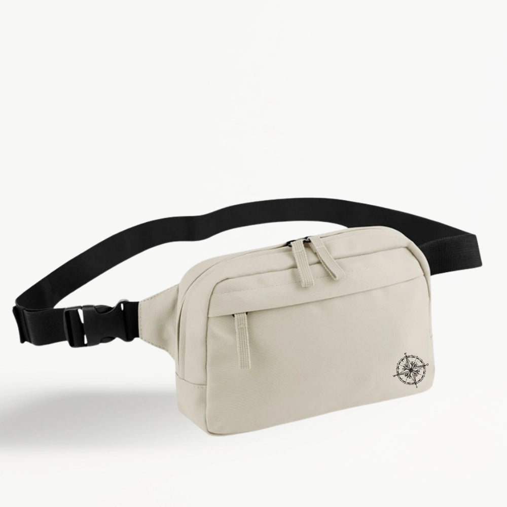 Große recycelte Bauchtasche / Crossbody-Tasche "Kompass" - in 5 Farben erhältlich