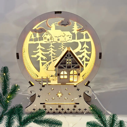 Handgefertigtes LED-Dekolicht "Winterzauber" in 3D Optik