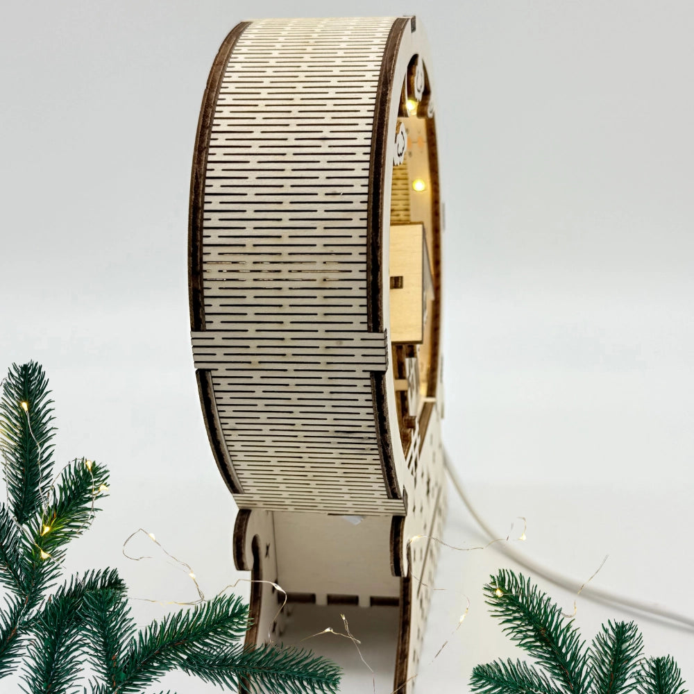 Handgefertigtes LED-Dekolicht "Winterzauber" in 3D Optik