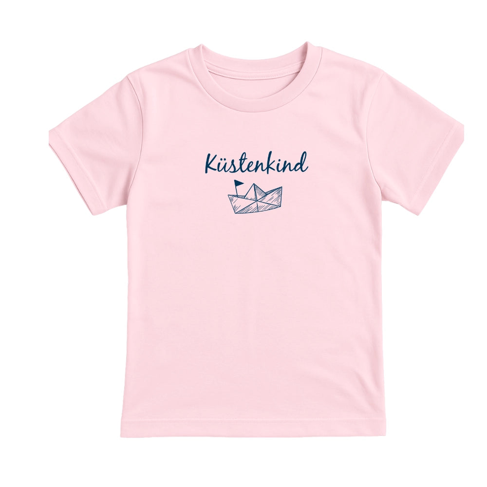 Kinder Bio T-Shirt "Küstenkind" rosa