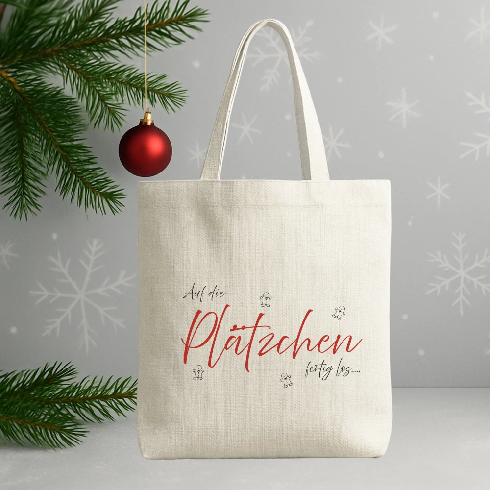Weihnachtstasche "Auf die Plätzchen fertig los"