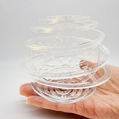 Spiral-Weihnachtskugel aus Acryl