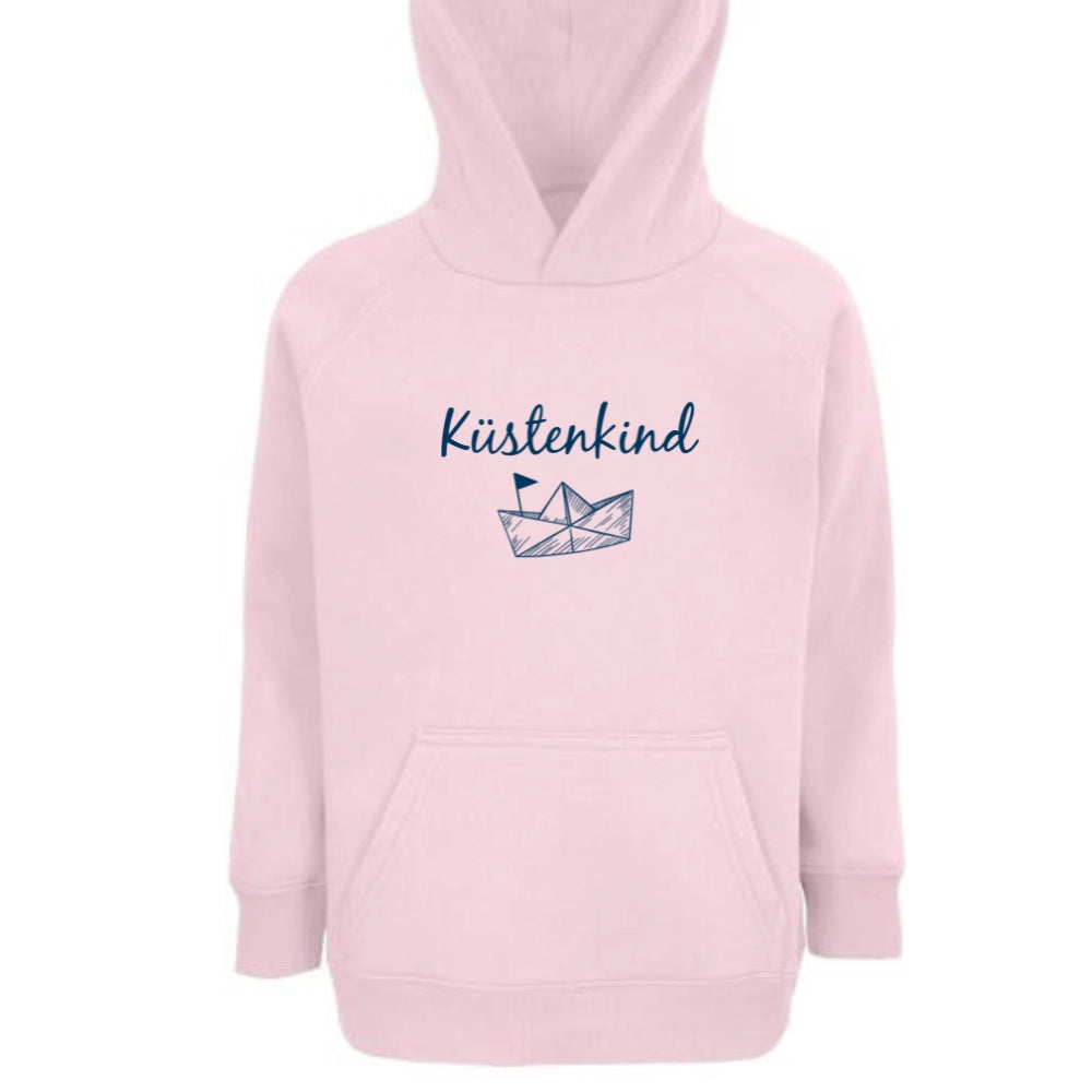 Kinder Bio Hoodie "Küstenkind" rosa