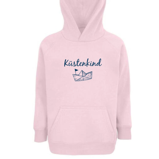 Kinder Bio Hoodie "Küstenkind" rosa