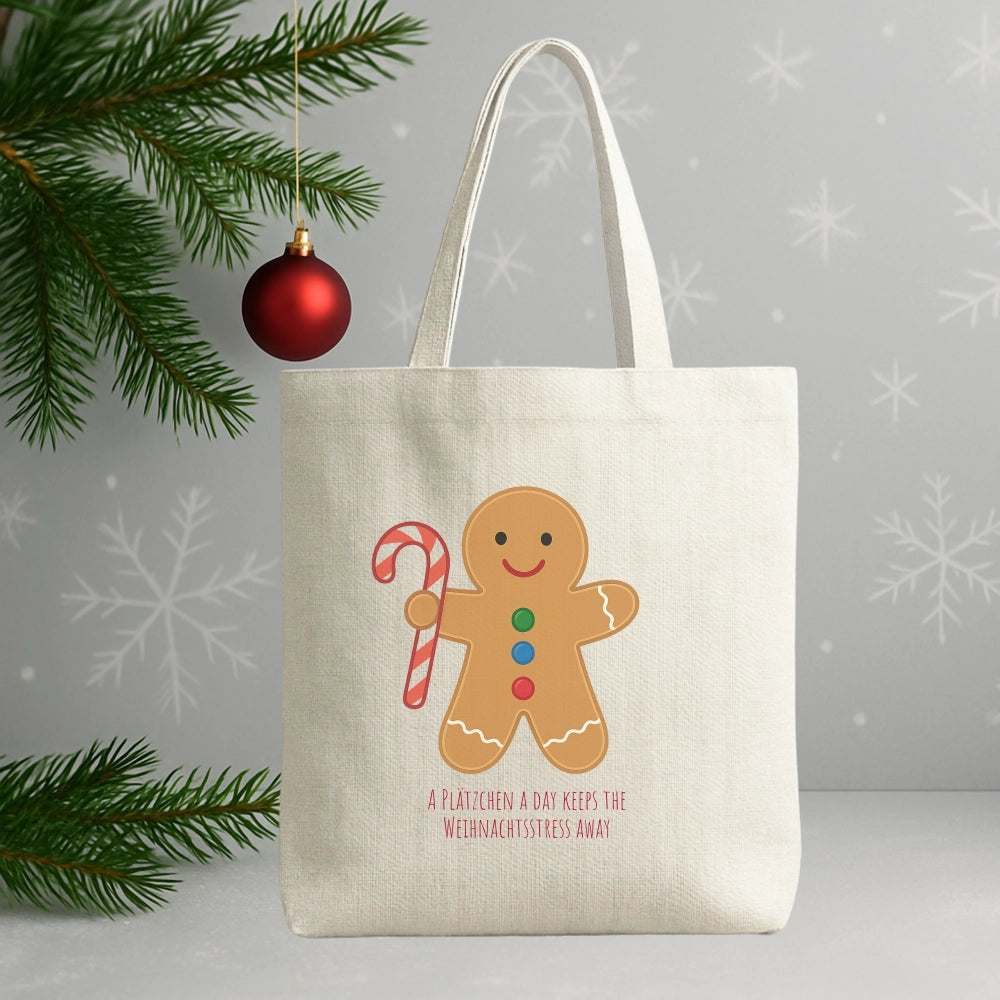 Weihnachtstasche "A Plätzchen a day keeps the Weihnachtsstress away"