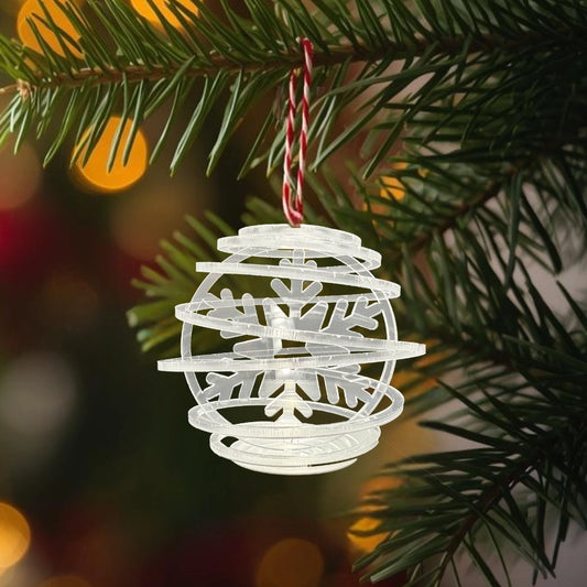 Spiral-Weihnachtskugel aus Acryl