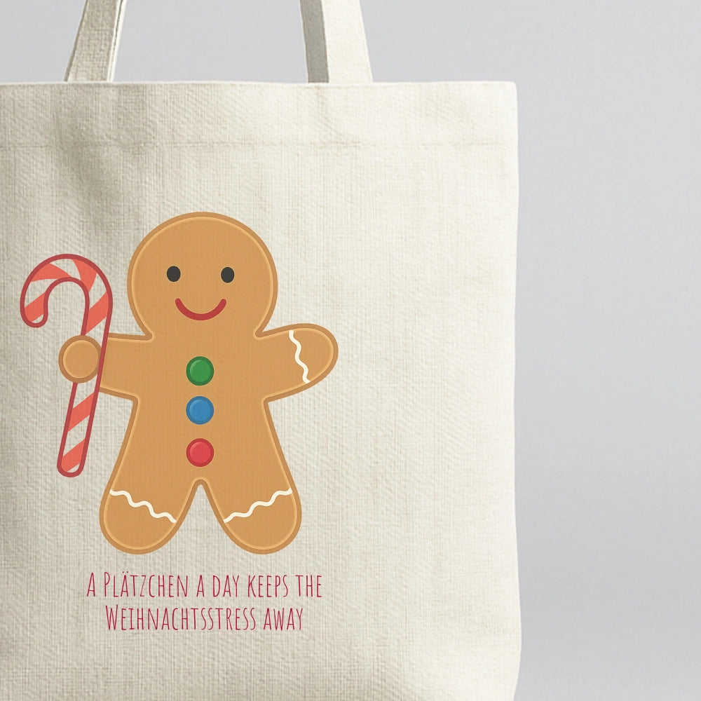 Weihnachtstasche "A Plätzchen a day keeps the Weihnachtsstress away"