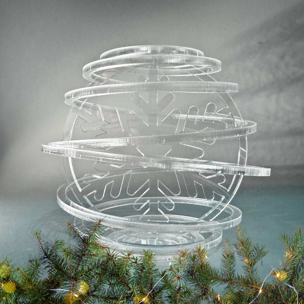 Spiral-Weihnachtskugel aus Acryl