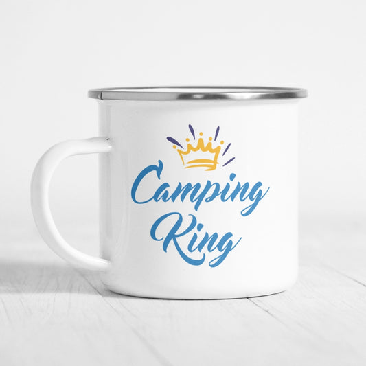 Emaille-Tasse "Camping King"
