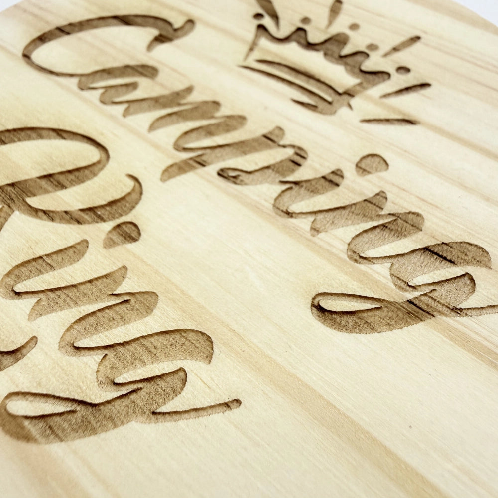 Holz-Untersetzer Set "Camping King & Camping Queen"