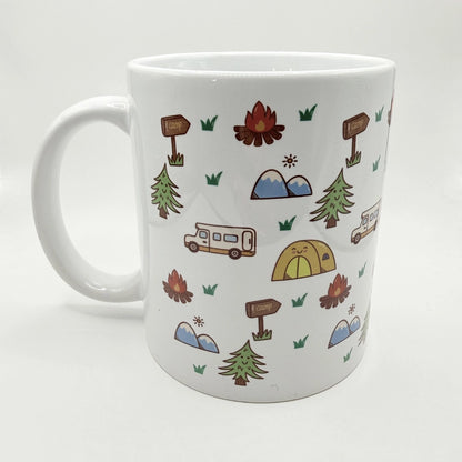 Keramik-Tasse Camping Collage