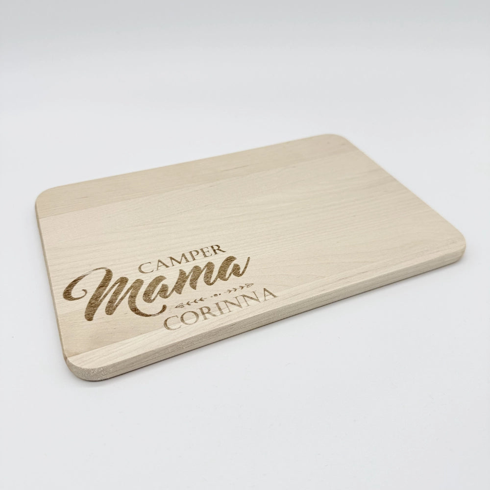 Personalisiertes Frühstücksbrettchen "Camper Mama"