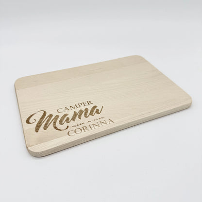 Personalisiertes Frühstücksbrettchen "Camper Mama"