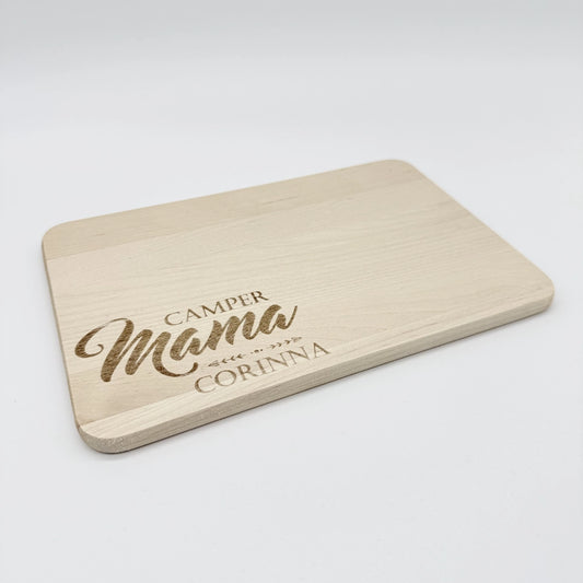 Personalisiertes Frühstücksbrettchen "Camper Mama"