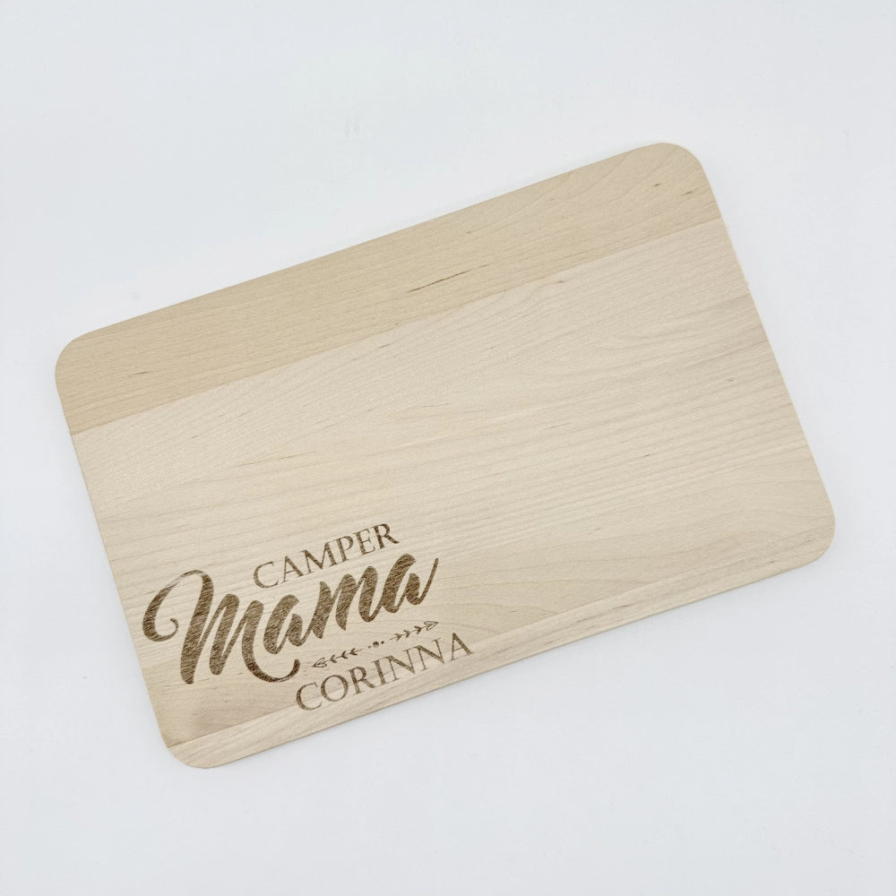 Personalisiertes Frühstücksbrettchen "Camper Mama"