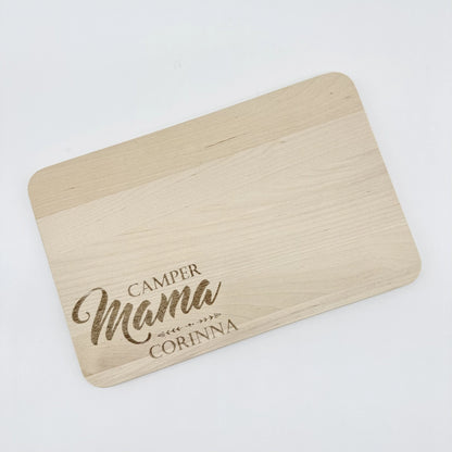 Personalisiertes Frühstücksbrettchen "Camper Mama"