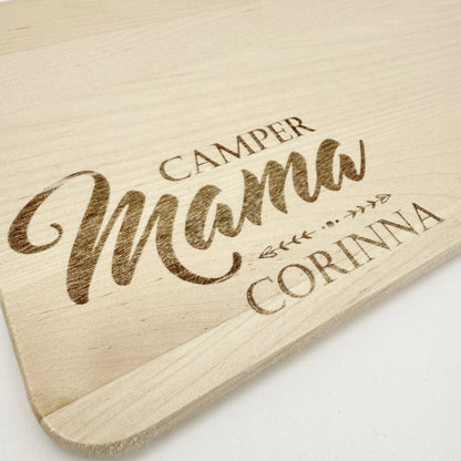 Personalisiertes Frühstücksbrettchen "Camper Mama"