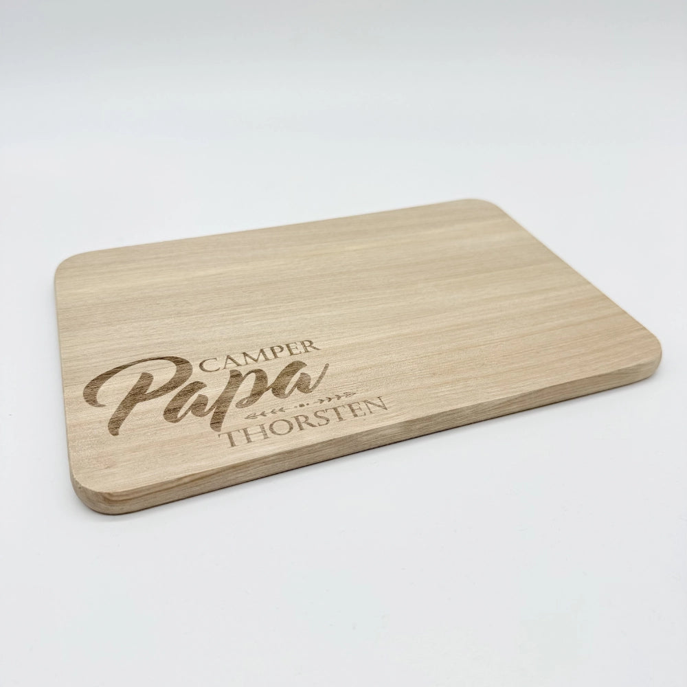Personalisiertes Frühstücksbrettchen "Camper Papa"