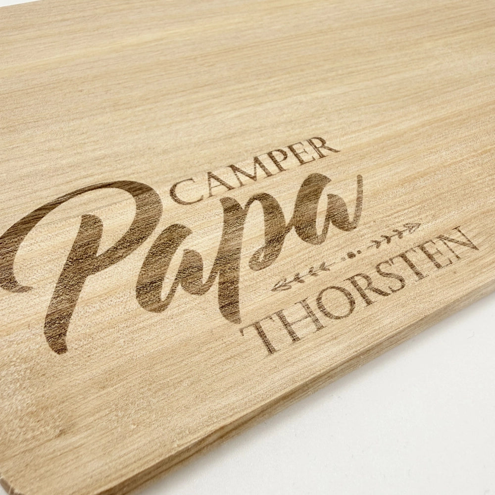 Personalisiertes Frühstücksbrettchen "Camper Papa"