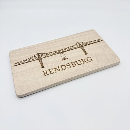 Keines Frühstücksbrettchen "Rendsburg Hochbrücke"