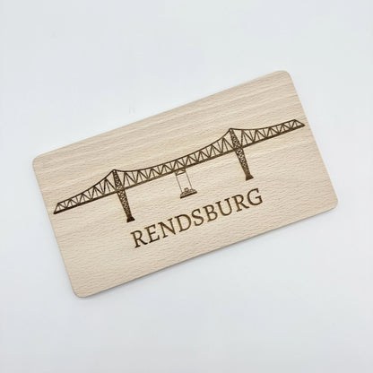 Keines Frühstücksbrettchen "Rendsburg Hochbrücke"