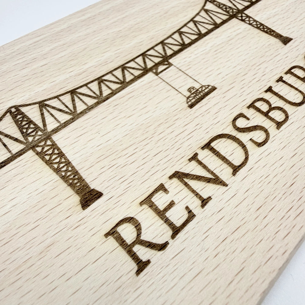 Keines Frühstücksbrettchen "Rendsburg Hochbrücke"