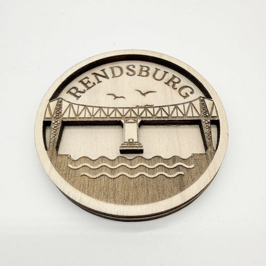 Doppelschicht-Magnet "Hochbrücke Schwebefähre Rendsburg"