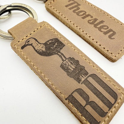 Personalisierter Leder-Schlüsselanhänger "Rendsburg"