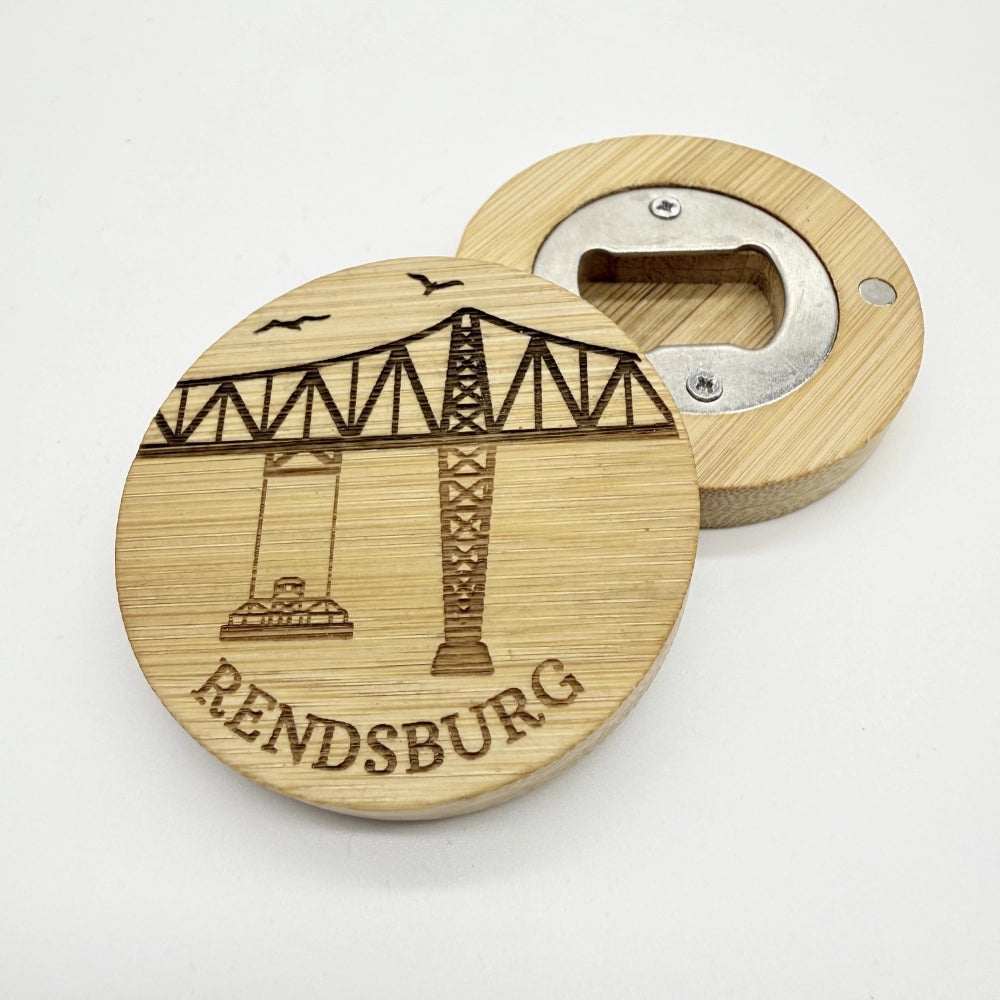Flaschenöffner-Magnet "Schwebefähre Rendsburg"