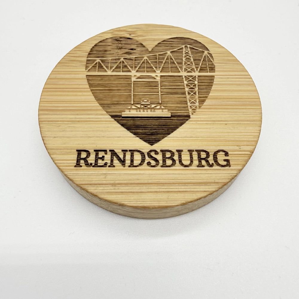 Flaschenöffner-Magnet "Herz Schwebefähre Rendsburg"