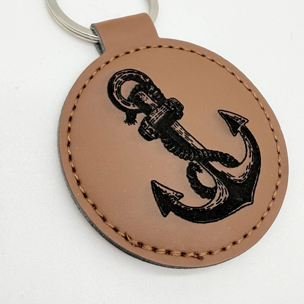 Runder Schlüsselanhänger mit Fach für Chip "Anker"