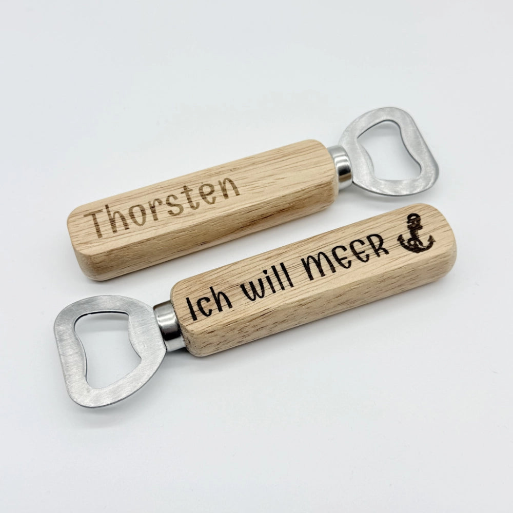 Personalisierter Flaschenöffner "Ich will Meer"