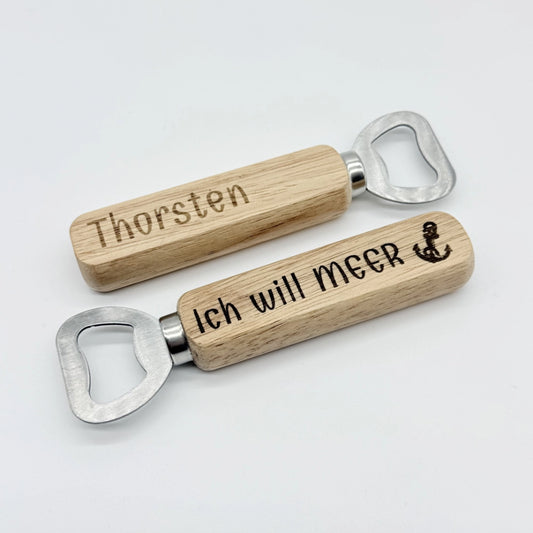Personalisierter Flaschenöffner "Ich will Meer"