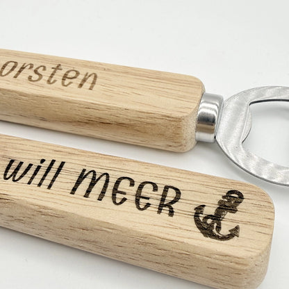 Personalisierter Flaschenöffner "Ich will Meer"