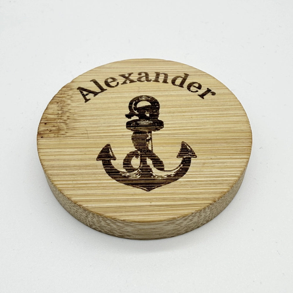 Personalisierter Flaschenöffner-Magnet "Anker"