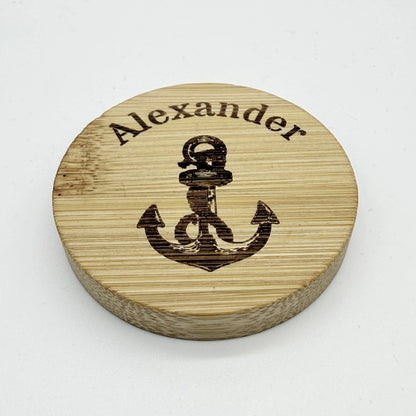 Personalisierter Flaschenöffner-Magnet "Anker"