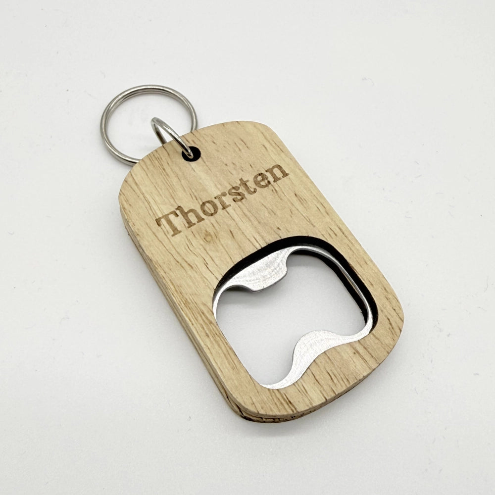 Personalisierter Flaschenöffner Schlüsselanhänger "Steuerrad"