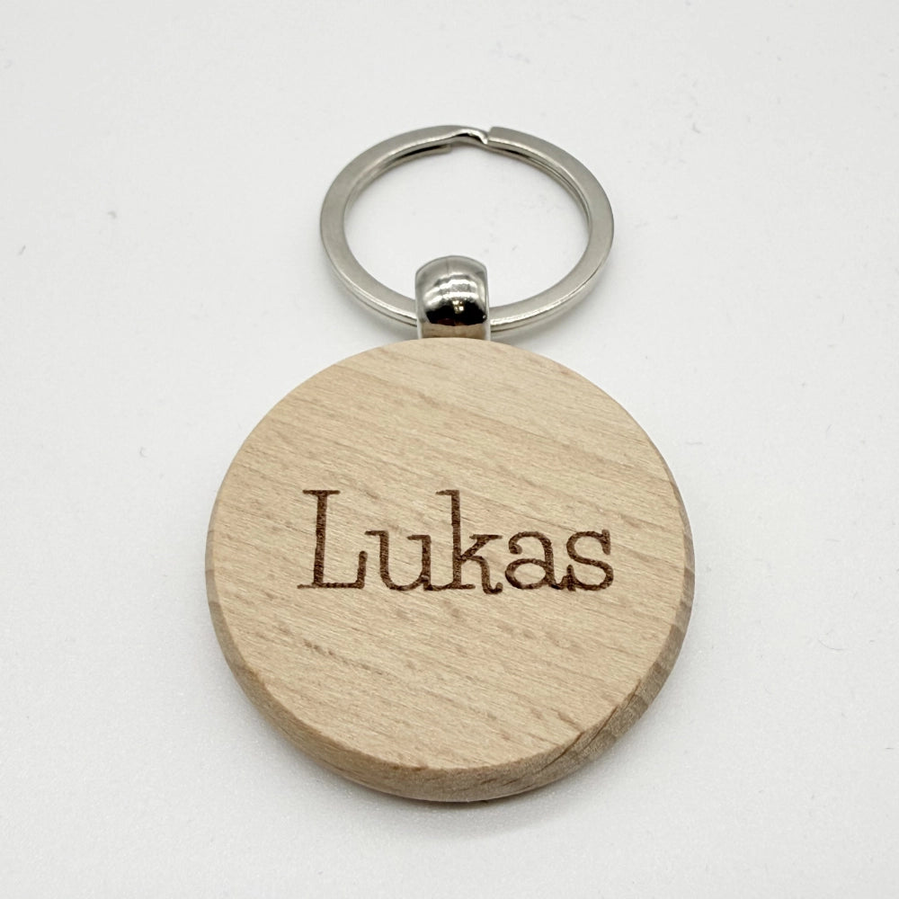 Personalisierter runder Schlüsselanhänger "Seestern"